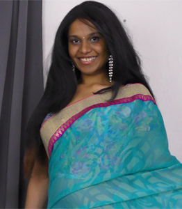 Horny Lily in Indian sari